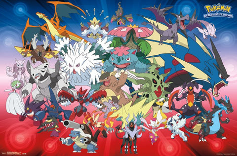 Pokemon - Mega Evolutions Wall Poster 22x34 RP14863 UPC882663048632
