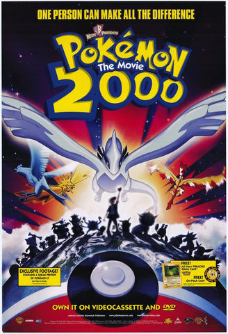 Pokemon The Movie 2000 Movie Poster 27x40 Used