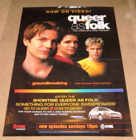 Queer as Folk the Complete First Season Movie Poster 27x40  Used Michelle Clunie, Peter Paige, Scott Lowell, Sharon Gless, Thea Gill, Robert Gant, Hal Sparks