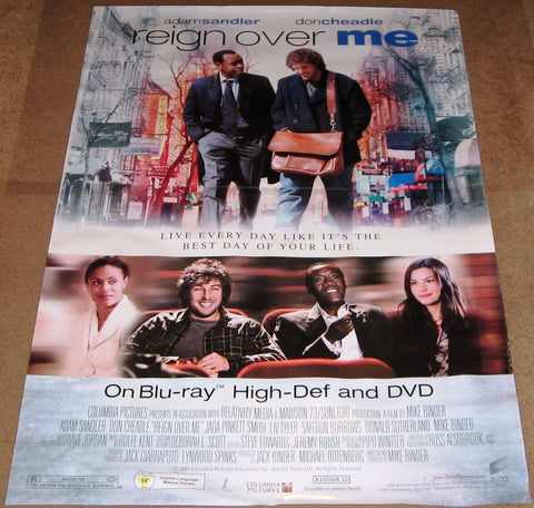Reign Over Me Movie Poster 27x40 Used Don Cheadle, Gina Fricchione, Denise Dowse, Lou Irizarry, Robert Harvey, Rae Allen, Liv Tyler, Donald Sutherland, Jonathan Banks, Tommy Nohilly, Joey King, Anthony Chisholm