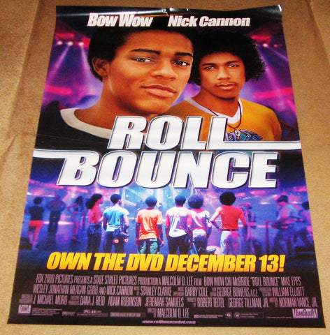 Roll Bounce Movie Poster 27x40 Used Marcus T Paulk, Kellita Smith, Damon Williams, Chi McBride, Bow Wow, Mike Epps, Mikey Kelley, Darryl McDaniels, Wayne Brady, Jurnee Smollett, Tim Kazurinsky, Brandon T Jackson