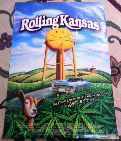 Rolling Kansas Movie Poster 27x40 Used Lew Temple, James Roday, Lisa Marie Newmyer, Sam Huntington, Kevin Pollak, Mia Zottoli, Charlie Finn, Johnny Bartee, Brent Smiga, Jay Paulson, Rip Torn, Brad Leland