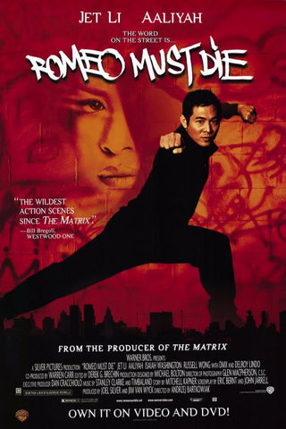 Romeo Must Die 2000 Movie Poster 27x40 Used Jet Li, DMX, Aaliyah
