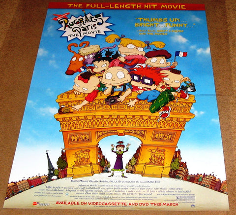 Rugrats In Paris The Movie, Movie Poster 27x40 Used Melanie Chartoff, Michael Bell, Christine Cavanaugh, Roger Rose, Patricia Ayame Thomson, Margaret Smith, Ken Enomoto, John Lithgow, Phil Proctor, Susan Sarandon