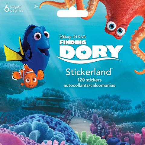 Finding Dory Mini Stickerland Pad - 6 page 120 stickers ST2308 UPC 042692044870