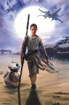SWTFA - Rey RP13966 Movie Poster 22x34 UPC882663039661 Star Wars The Force Awakens