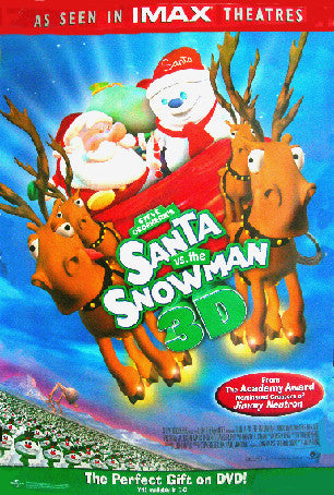 Santa Vs. The Snowman 3-D Movie Poster 27X40 Used Steve Oedekerk, Mark DeCarlo, Keith Alcorn, Ben Stein, Don LaFontaine, Victoria Jackson, Jonathan Winters