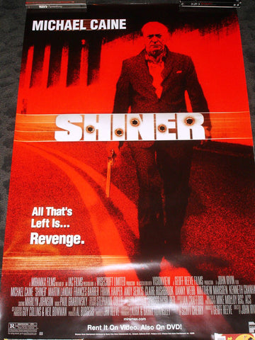 Shiner Movie Poster 27x40 Used Michael Caine, Eric Mason, Winston Ellis, Gary Lewis, Kenneth Cranham, Sam Newman, Josephine Butler, Peter Wight, David Decio, Eamon Geoghegan