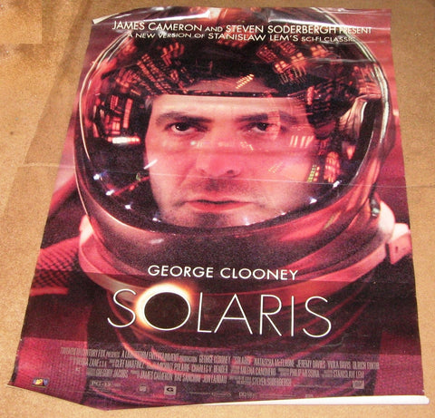 Solaris Movie Poster 27x40 Used 2002 Kent Faulcon, John Cho, Michael Ensign, Natascha McElhone, Lauren Cohn, George Clooney, Elpidia Carrillo, Donna Kimball, Jude S Walko, Jeremy Davies, Fernando Lara, Ulrich Tukur, Viola Davis, Morgan Rusler