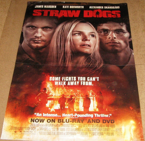 Straw Dogs Movie Poster 27x40 Used Billy Lush, Kate Bosworth, Alexander Skarsgård, Rhys Coiro, James Woods, Walton Goggins, Kristen Shaw, Drew Powell, Dominic Purcell, James Marsden, Anson Mount, Richard Folmer, Laz Alonso, Randall Newsome