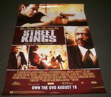 Street Kings Movie Poster 27X40 Used Noel Gugliemi, Emiliano Torres, Amaury Nolasco, Kevin Benton, John Corbett, Emilio Rivera, Walter Wong, Javier Rivas, Kate Clarke, Terry Crews, Jernard Burks, Eric Shackelford