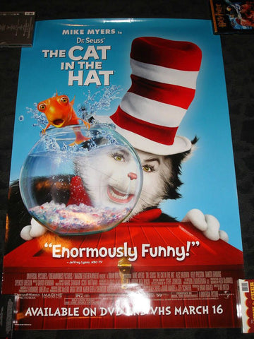 The Cat in the Hat Movie Poster 27x40	  Used Mike Myers