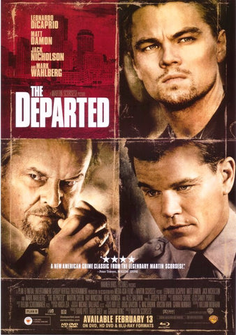 The Departed Movie Poster 27x40	  Used Jack Nicholson Matt Damon Leonardo DiCaprio Alec Baldwin Martin Sheen Mark Wahlberg