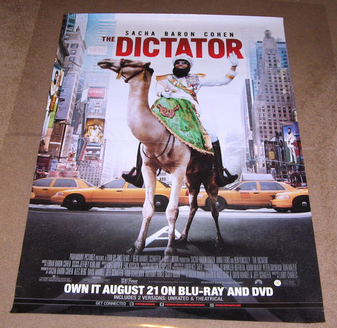 The Dictator Movie Poster 27x40 Used Kathryn Hahn, Jeff Grossman, Jason Mantzoukas, Megan Fox, Erick Avari, Adam LeFevre, Ivan Cardona, Sondra James, Ben Kingsley, John C Reilly, Jessica St Clair, Anna Faris