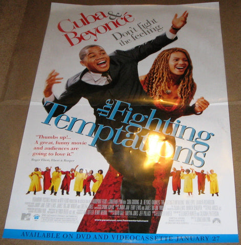 The Fighting Temptations 2003 Movie Poster 27x40 Used Beyonce Knowles, Steve Harvey, Jimmy Carter, Cuba Gooding Jr