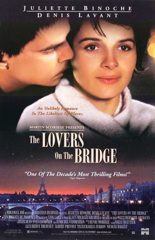 The Lovers on the Bridge Movie Poster 27x40 Used