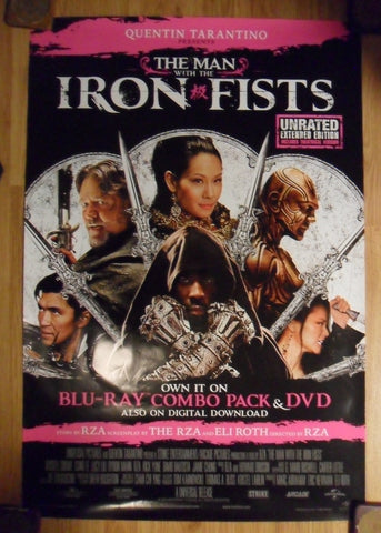 The Man With the Iron Fists Movie Poster 27X40 Used Russell Crowe, Byron Mann, Terence Yin, Betty Zhou, Chia Hui Liu, Pam Grier, RZA, Lucy Liu, Rick Yune, Daniel Wu, Dennis Chan, Cung Le, Andrew Lin, Jamie Chung, Mary Christina Brown, Ka-Yan Leung
