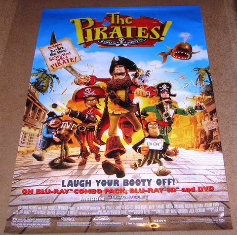The Pirates Band Of Misfits Movie Poster 27x40 Used Cartoon Animated