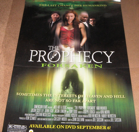 The Prophecy Forsaken Movie Poster 27x40  Used Constantin Barbulescu, Nicu Constantin, John Light, Kari Wuhrer, Jason London, Dicu Aurel, George Grigore, Jason Scott Lee, Dan Sandulescu, Adrian Pavlovschi, Adriana Butoi, Tony Todd, Cristian Iacob