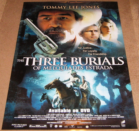 The Three Burials of Melquiades Estrada Movie Poster 27x40 Used 3 January Jones, Ignacio Guadalupe, Levon Helm, Cecilia Suárez, Maya Zapata, Spike Spencer, Josh Berry, Fernando Lara, Tommy Lee Jones, Uriel Chávez, Sonny Carl Davis