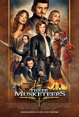 The Three Musketeers Movie Poster 27x40 Double Sided (2011) Used 3 Milla Jovovich, Ray Stevenson, James Corden, Mads Mikkelsen, Juno Temple, Gennadi Vengerov, Christoph Waltz, Carsten Norgaard, Logan Lerman, Christian Oliver, Orlando Bloom, Til Schweiger