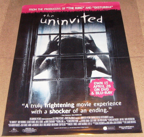 The Uninvited Movie Poster 27x40 Used Kevin McNulty, Don S Davis, Alf Humphreys, Heather Doerksen, Jesse Moss, David Strathairn, Elizabeth Banks, Emily Browning, Arielle Kebbel