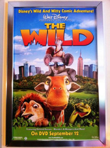 The Wild Movie Poster 27x40	 Used Disney Nolan North, Bob Joles, Laraine Newman, James Belushi, Nika Futterman, Greg Berg, Richard Kind, Emily Johnson, Colin Cunningham, William Shatner, Nicholas Guest, Eddie Izzard