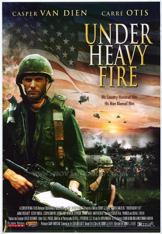 Under Heavy Fire Movie Poster 27x40 Used Casper Van Dien, Carre Otis