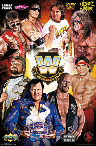 WWE Legends - Group 16 Sports Poster 22x34 RP14458 UPC882663044580