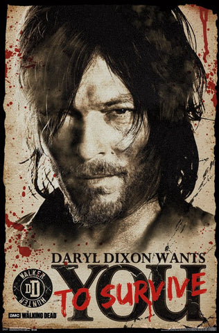 Walking Dead - Daryl Wants You Tv Show Poster 22x34 RP14341 UPC882663043415