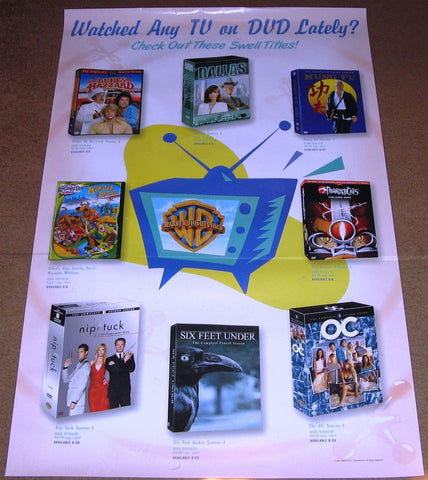 Warner Brothers TV Series Poster 24x36 MCP0001 Used TV Shows Dukes of Hazzard, The OC, Kung Fu, Dallas, Scooby Doo, Thundercats, Six Feet Under, Nip/Tuck
