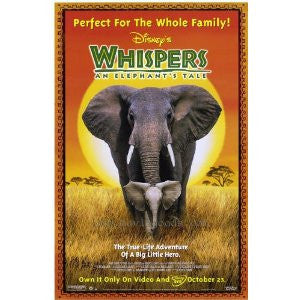 Whispers an Elephant’s Tale Movie Poster 27x40 Used Disney Angela Bassett, Joanna Lumley, Anne Archer