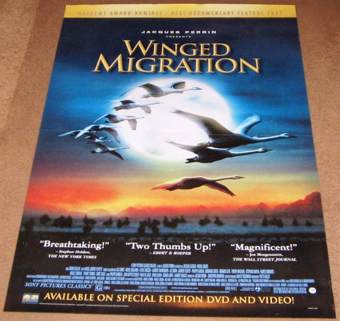 Winged Migration movie Poster 27x40 Used