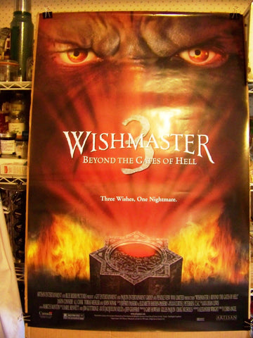 Wishmaster 3 Movie Poster 27x40 Used AJ Cook, Chad Bruce, Louisette Geiss, Tobias Mehler, Aaron Smolinski, Emmanuelle Vaugier, Sarah Carter, Rick Skene, Daniella Evangelista, John Novak, Jason Connery, Jan Skene, Jennifer Pudavick